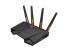 Asus tuf gaming ax3000 dual band wifi 6 gaming router, tuf-ax3000, network standard: ieee 802.11a, ieee 802.11b, ieee 802.11g, wifi 4 (802.11n), wifi 5 (802.11ac), wifi 6 (802.11ax), ipv4, ipv6, data rate: (2.4ghz) : up to 574 mbps, (5ghz) : up to 2402 mb