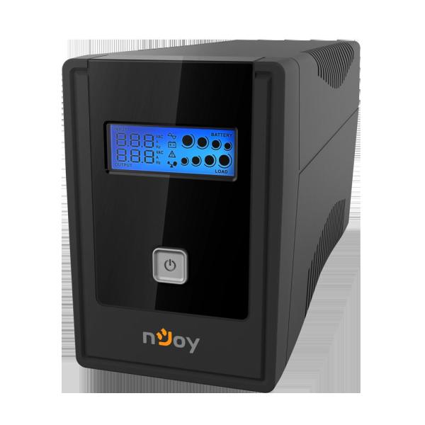 Ups njoy cadu 850, 850va/480w, afisaj lcd cu ecran tactil, 2 x prize schuko