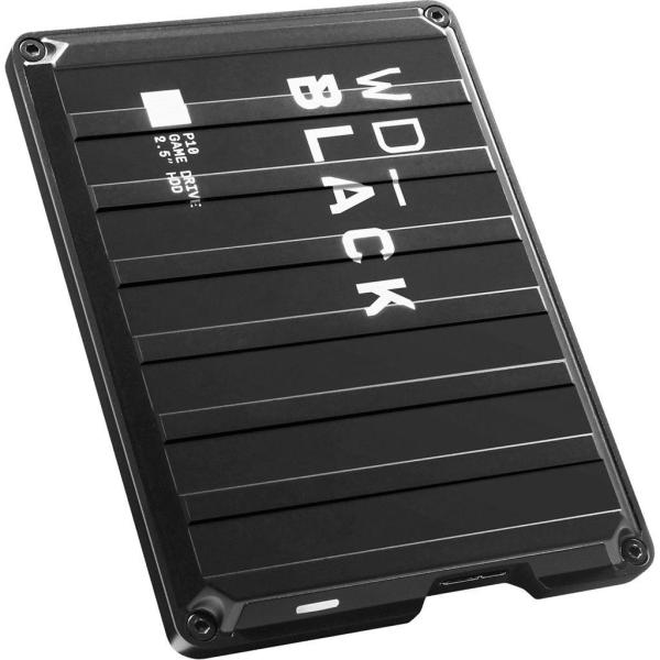 Hdd extern wd black p10 game drive ps4, 5tb, negru, usb 3.2