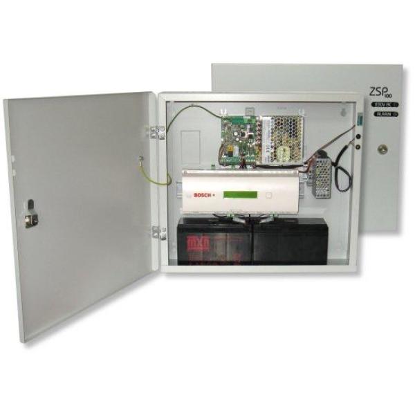 Sursa de alimentare pentru sisteme de detectie incendiu 24v/2.5a in cutie metalica merawex zsp100-2.5a-18, loc pentru 2 acumulatori 12v/18ah. tensiune de intrare: 100/230vac, eficiență ridicată sub sarcină și consum redus, comunicare rs-232 / rs-485, rata