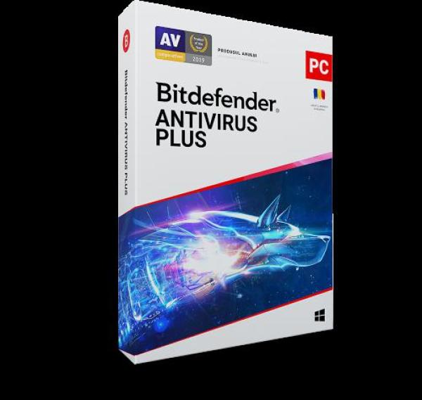 Licenta retail bitdefender antivirus plus - protectie de bazapentru pc-uri windows, valabila pentru 1 an, 1 dispozitiv, new