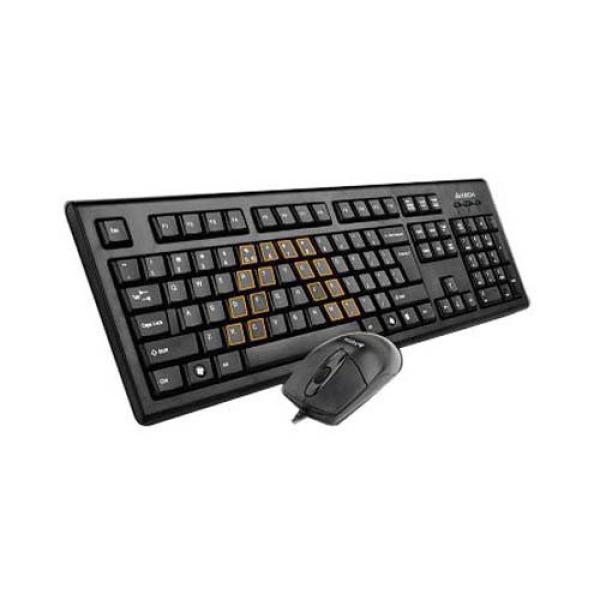 Kit tastatura + mouse a4tech krs-8572, usb, negru