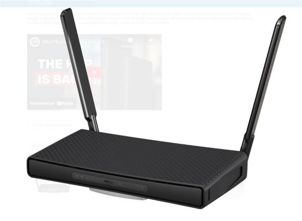 Miktrotik  hap ac1200 dual band wireless router, 5 porturi 10/100/1000mbps, 1 x poe, 1 x usb, 2.4ghz-300 mbps, 5ghz-867mbps, 2 antene externe, 256mb ram, quad-core cpu 716 mhz, wi-fi 5.