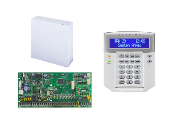 Centrala paradox sp6000; 8 intrări de zonă sau 16 cu atz, extensibila la 32 zone; extensibilă la 16 ieşiri pgm –> (2 pe placă); trigger pgm +/; intrare pentru detectori de fum, pe 2 fire; sursă alimentare în comutaţie: 1.5a; consum iesire aux:  nominal  6