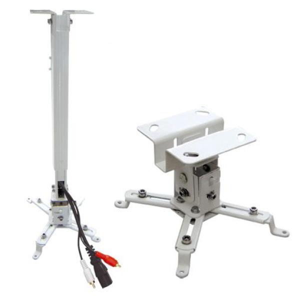Suport videoproiector tavan eatv2, alb, reglabil, 43-65 cm