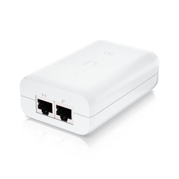 Ubiquiti poe external injector, u-poe-at, output voltage 48vdc @ 0.65a, rated voltage: 100-240vac @ 50/60hz, efficiency 87+%, delivers up to 30w of poe.