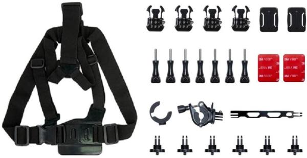 Kit pentru ciclism, insta360, compatibil one r, one x2, one x, one, contine suport ghidon + suport adeziv plat(cu stâlp de extensie) + curea pentru piept