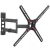 suport tv de perete, barkan bm343, fix, 13"- 65", vesa 400 x 400 mm, suporta pana la 40kg, negru