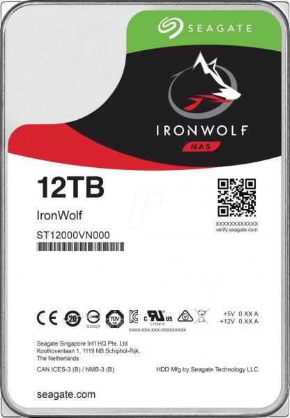 Hdd seagate ironwolf, 12tb, 7200rpm, sata iii