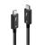 Cablu lindy thunderbolt 4, length 1m, 40gbps, passive, negru connectors connector a: thunderbolt 4 usb type c male with e-mark connector b: thunderbolt 4 usb type c male housing material: stainless steel connector plating: nickel pin construction: coppe