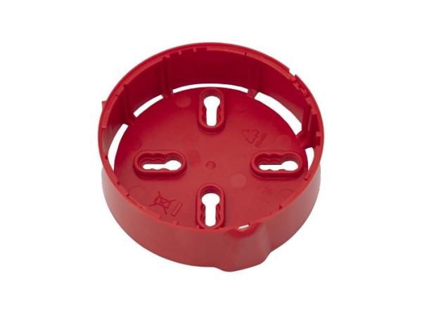 Hw baza pentru detectoarele morley-ias b501rf-rr; culoare: rosu , dimensiuni: inaltime 32mm, diametru 107mm, greutate: 48g.