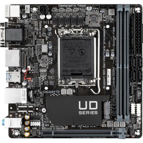 Placa de baza gigabyte h610i ddr4, lga 1700