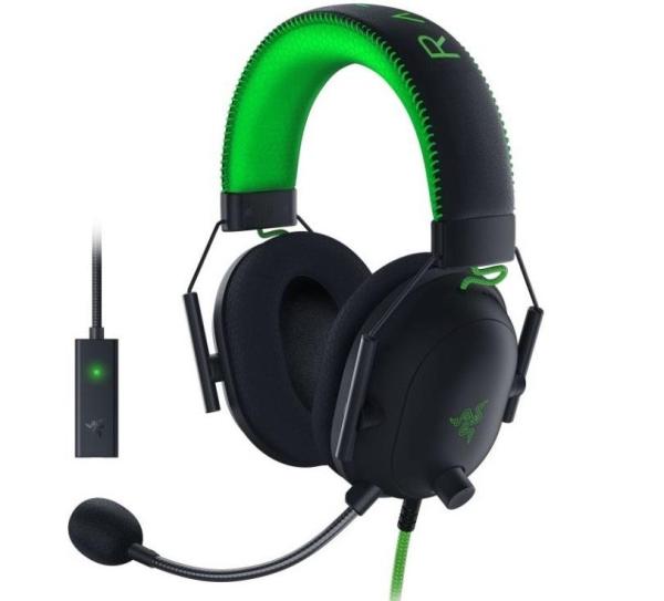 Casti razer blackshark v2 - wired gaming + usb soundcard, negru