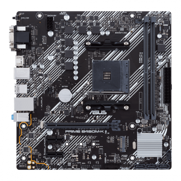 Placa de baza asus prime b450m-k ii, socket am4