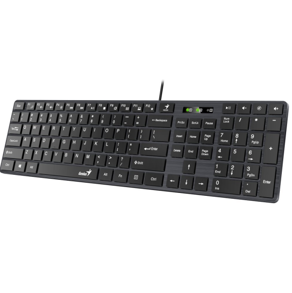 Tastatura genius slimstar 126, cu fir, neagra