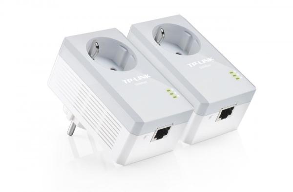 Tp-link kit powerline, homeplug av, 500mbps, ultra compact size ,passthrough, green powerline, plug and play, 2 bucati tl-pa4010p