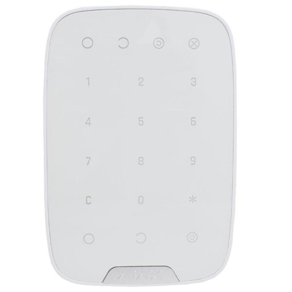 "tastatura wireless, alb - ajax; armarea / dezarmarea sistemului, setare facila prin aplicatia android / ios; indicatii armare / dezarmare, protectie cod gresit, duress code, coduri utilizator ; numar taste: 15 senzoriale; frecventa operare: 868.0 - 868.6