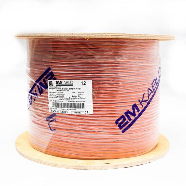 "cablu incendiu jeh(st)h...bd fe180 ph120 2x2x0.8 mm+0.8 ,  rezistenta la foc 120 minute, compatibilitate e30/e90producator 2m kablo, 3t00000109-500diametru fir: 0.8mmconductor: perechi torsadate cu protectie din fibra de sticla, cupru 100%culori fire: co