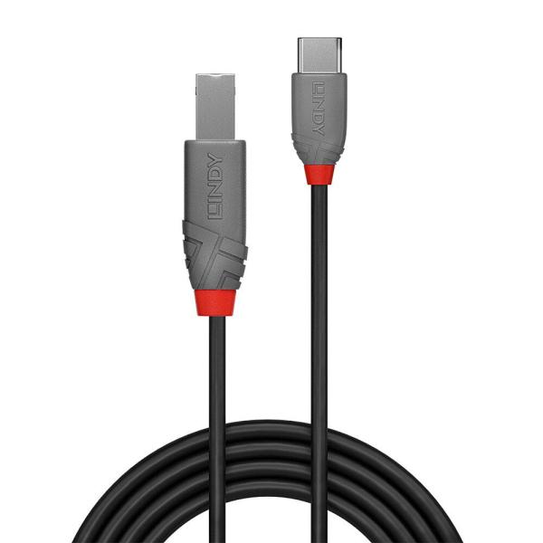 Cablu lindy 1m usb 2.0 tip a la tip b, anthra line