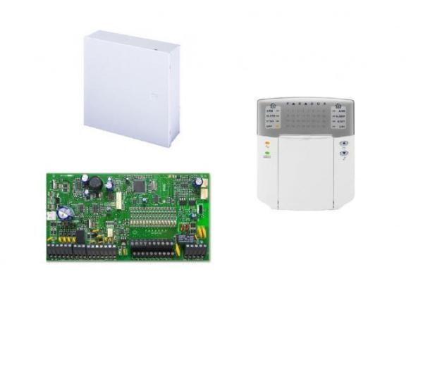 Centrala paradox sp7000+; 16 intrări de zonă sau 32 cu atz, extensibila la 32 zone; extensibilă la 16 ieşiri pgm - (5 pe placă, 1 cu releu de curent mare); trigger pgm +/-; intrare pentru detectori fum, pe 2 fire; sursă alimentare în comutaţie 1.5a; consu