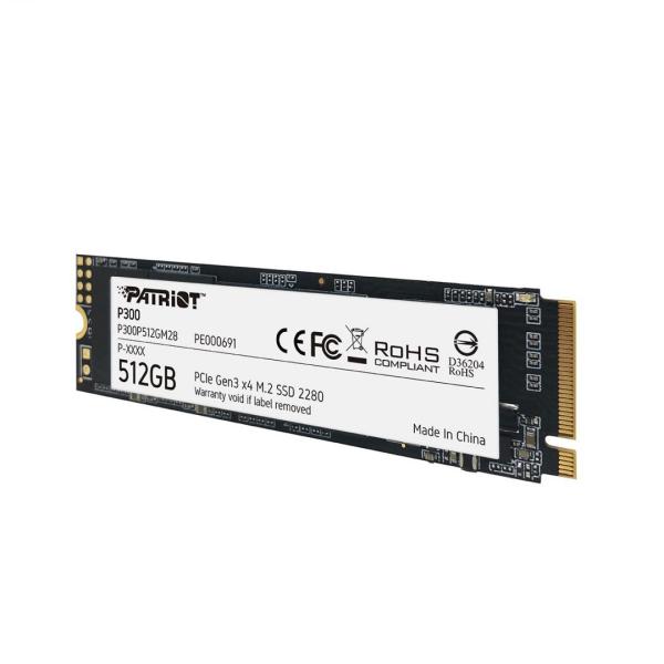 Ssd patriot p300 512gb, nvme, m.2 2280