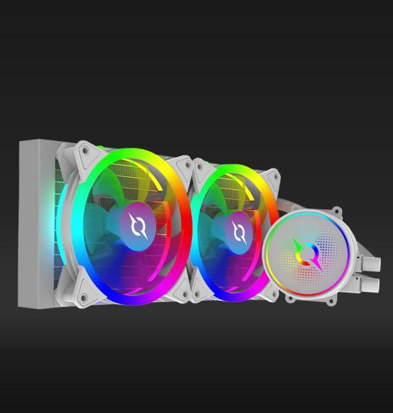 Cpu cooler aquarius 240 aio white argb pwm