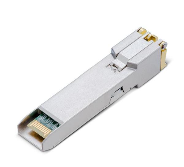 Modul sfp tp-link 10g base-t rj45 sfp+, tl-sm5310-t, standarde si protocoale: ieee std 802.3, 802.3ab, 802.3bz, 82.3an, data rate: 10.3 gbps, interfata: 1× 10g rj45 port.