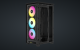 Carcasa corsair 2000d airflow rgb mini-itx, panou tempered glass, 3x 2.5" drive bays, dimensiune 458x271x200, negru