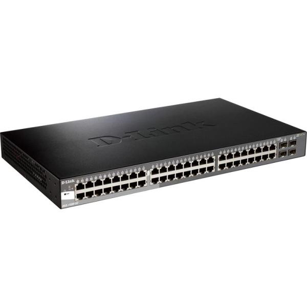 Switch d-link dgs-1520-52, 48 porturi gigabit, 4 porturi sfp, capacity 76gbps, 16k mac, 17" rackmount, 1*fan