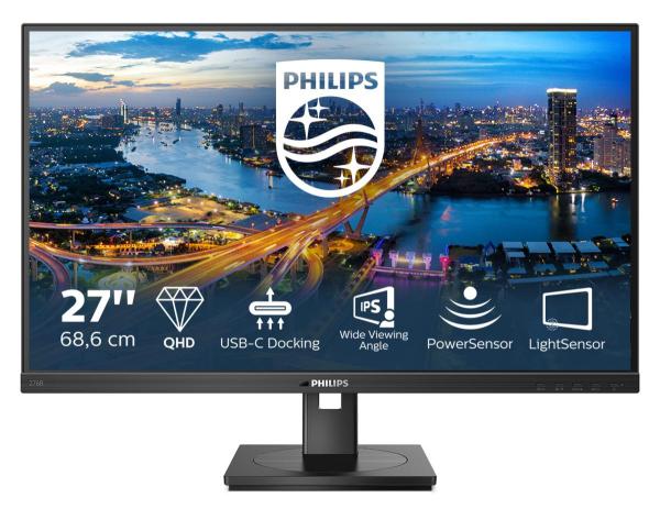 Monitor philips 276b1/00 lcd 68,6 cm (27") 2560 x 1440 pixel full hd led negru