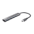 Hub usb trust halyx, usb-c la 4 x usb-a 3.2 gen 1, dimensiune cablu 10cm, din aluminiu, argintiu