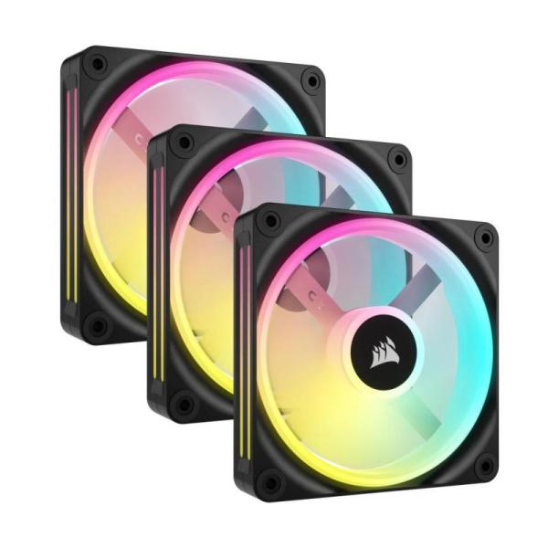 Fan corsair qx120, ventilator 3x120 mm,  negru