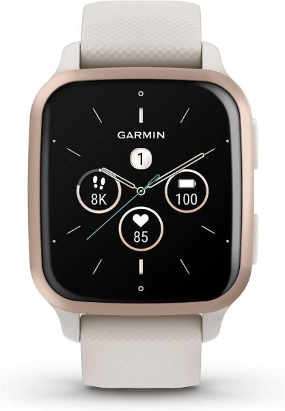 Smartwatch garmin venu sq2 ivory/peach - music ed., display amoled, diagonala display: 1.41″ (35.9 mm), autonomie de pana la 11 zile (12 zile in battery saver mode), ivory/peach