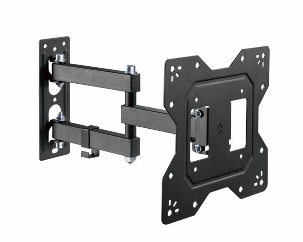 Suport de perete akai cu inclinatie +3/-10°, diagonala display 23"-43", vesa min. 100x100, vesa max. 200x200, suporta pana la 30kg, distanta fata de perete max 378mm, negru