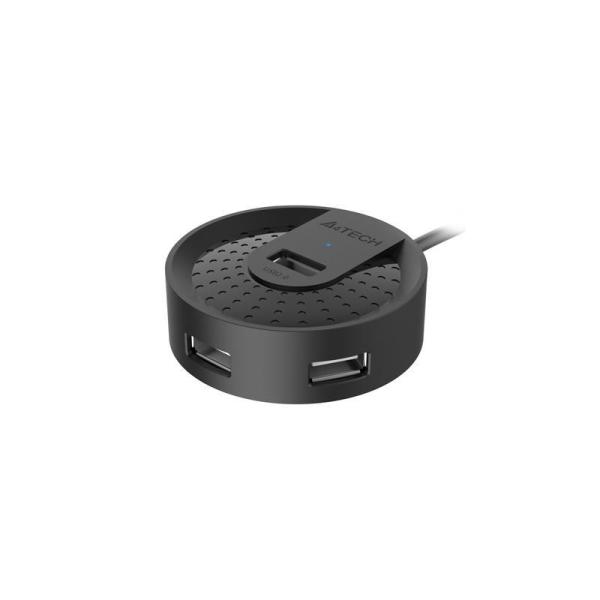 Hub extern a4tech hub-20, viteza transfer de date pana la 480 mbps porturi usb-a: usb 2.0 x 4, conectare prin usb , cablu 1.5 m, negru