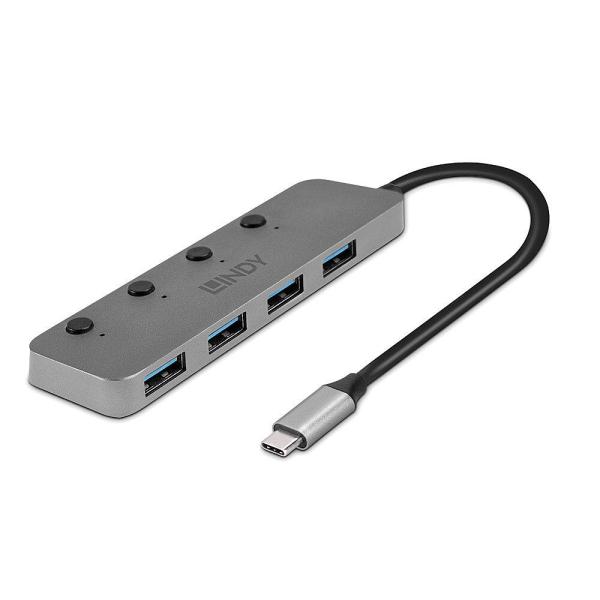 Hub lindy cu 4 porturi usb 3.2 gen,