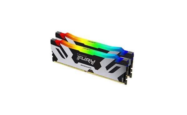 Memorie ram kingston, dimm, ddr5, 32gb, 6400mhz, cl32, 1.35v, fury renegade white, rgb, kit of 2