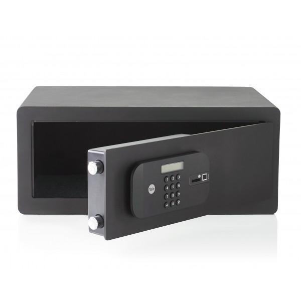 Seif yale cu amprenta pentru birou,acces cu amprenta si cod pin,memoreaza pana la 100 de amprente,blocare timp de 1 minut in cazul introducerii unui cod gresit de 3 ori, dimensiune :interior 192x475x295mm exterior 200x480x350mm