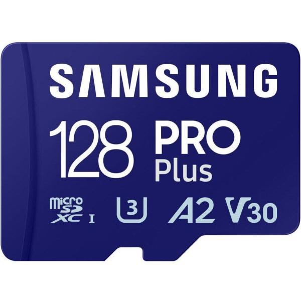Microsdhc pro plus 128gb, class10/grade 3 adapter uhs-i mb-md128da/eu