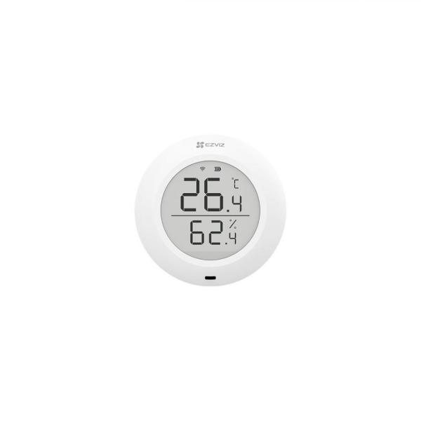 Senzor de temperatura si umididtate ezviz cs-t51c-a0-bg; baterie: cr2450; voltaj: dc 3v; protocol: zigbee 3.0; frecventa wi-fi: 2.4 ghz; distanta comunicare < 200m;real-time temperature and humidity monitoring, large 1.8-inch display; instant alerts via e