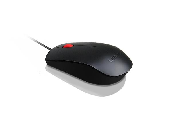 Mouse lenovo optical wheel mouse, 1600 dpi, wired, black