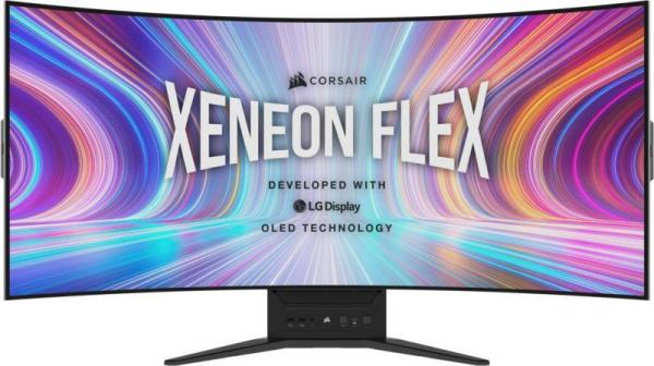 Monitor corsair xeneon flex 45wqhd240 45-inch oled (3440 x1440), 240hz refresh rate, bendable, gtg 0.03ms