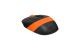 Mouse a4tech, gaming, wireless, optic, 2000 dpi, negru / portocaliu