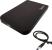 Rack extern spacer, pt hdd/ssd, 2.5 inch, sata, interfata pc usb 3.0, husa piele sintetitca, aluminiu, negru