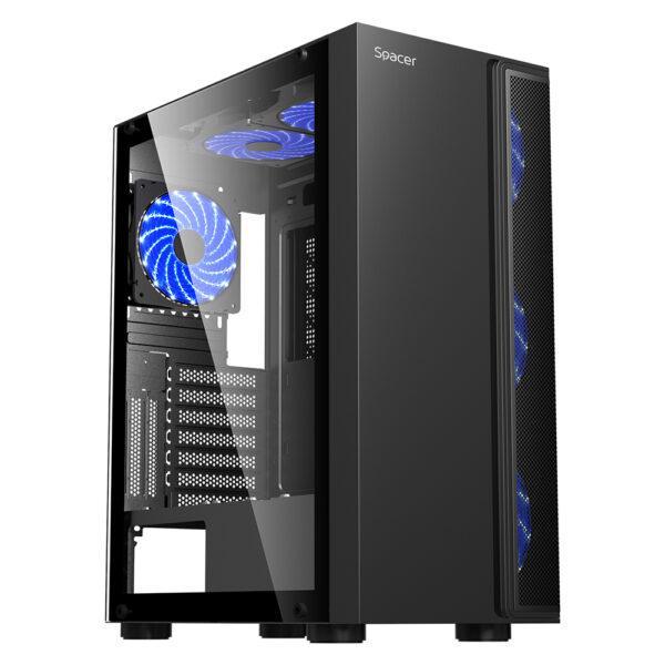 Carcasa spacer ice hero mid tower, ventilatoare incluse 6, sloturi expansiune 7+2 verticale, atx