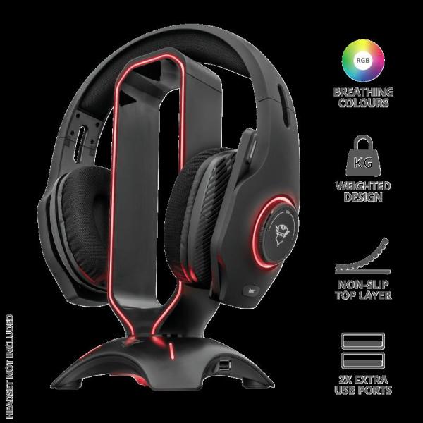 Suport casti trust gxt 265 cintar rgb headset stand