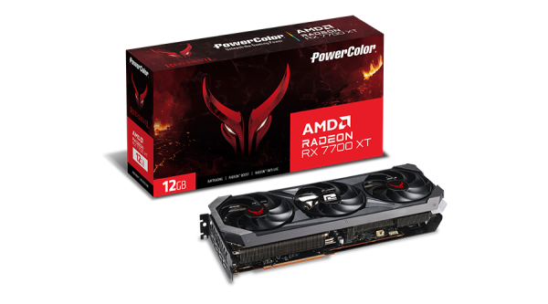 Placa video power color reddevil amd radeon rx 7700 xt 12gb, 192 bit gddr6, pcie 4.0, 1x hdmi 3x dp