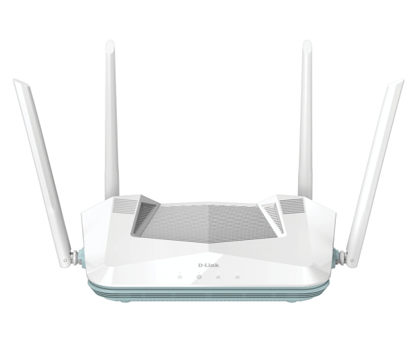 D-link ax3200 smart router dual-band r32, interfata: 4 x 10/100/1000, 1 x wan gb, standarde wireless: ieee 802.11ax/ac/n/g/b/k/v/a/h, ieee 802.3u/ab, 4 x antene externe, viteza wireless: 2.4 ghz up to 800 mbps, 5 ghz up to 2402 mbps, dimensiuni: 228.30 x 
