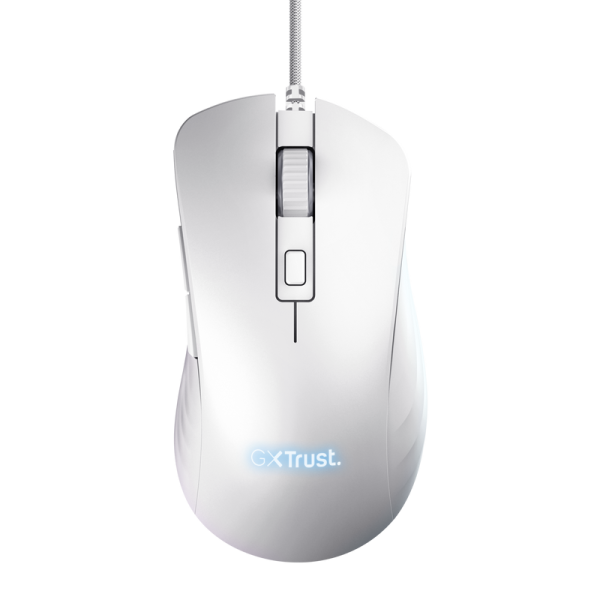 Mouse trust gxt924w ybar+ 25600 dpi, alb