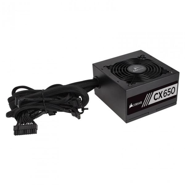 Sursa corsair cx650 | putere 650 w | 80+ bronze | ventilatie 1 x 120mm | dimensiune 125 x 150 x 86 mm